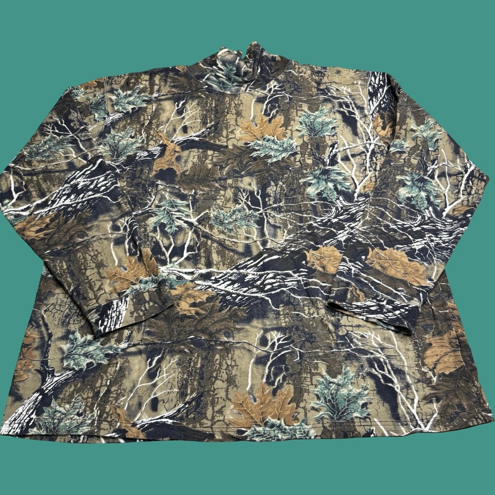 Guide Gear Mock Neck Shirt XL Long Sleeve Hunting Outdoor Performance Vintage